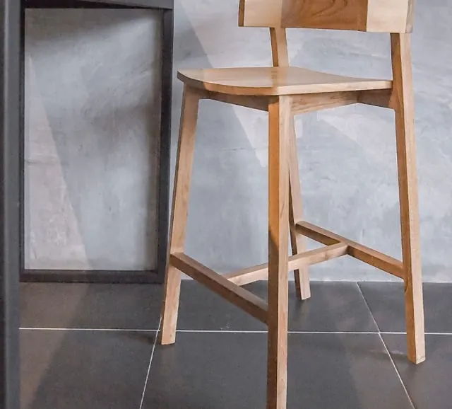 Bar chair, teak, by Mobelindo