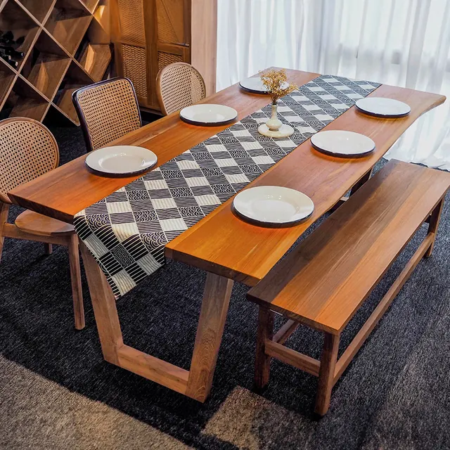 Startz dining table, solid teak, by Mobelindo