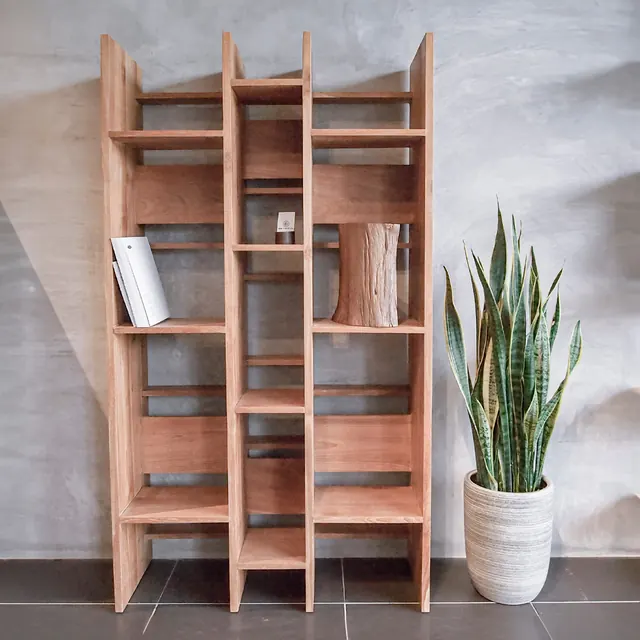 Outrup display rack, solid teak, by Mobelindo